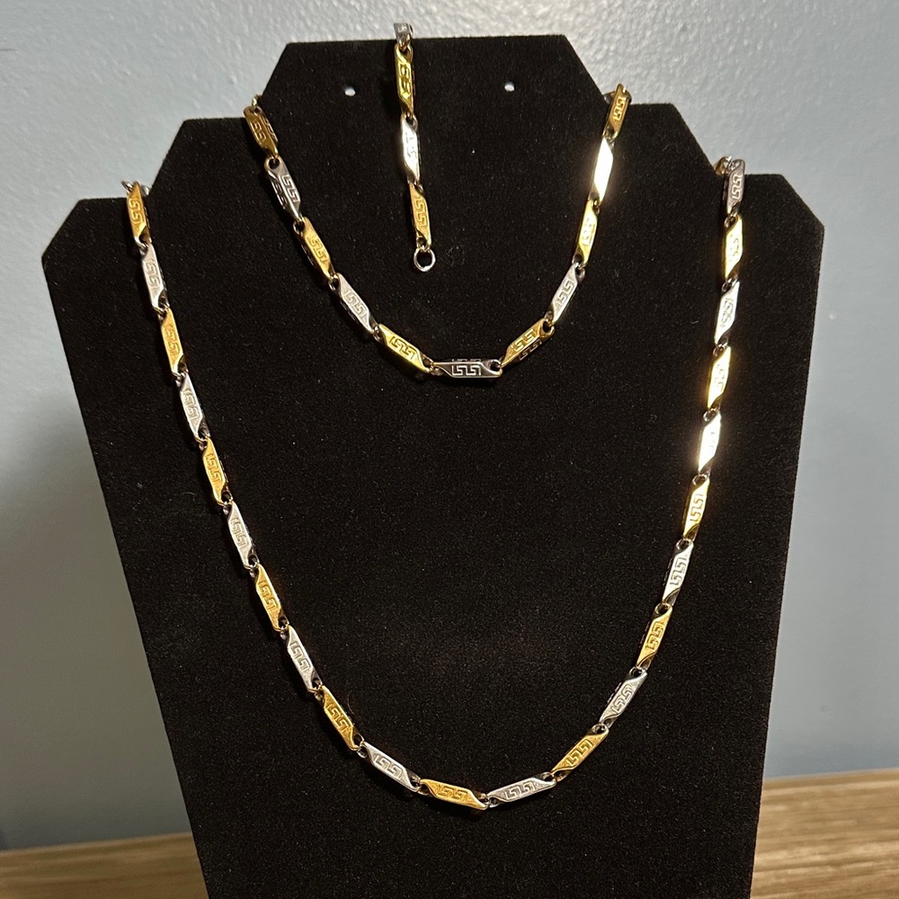Stainless Steel Gold & Silver unisex Necklace, bracelet, & Anklet
